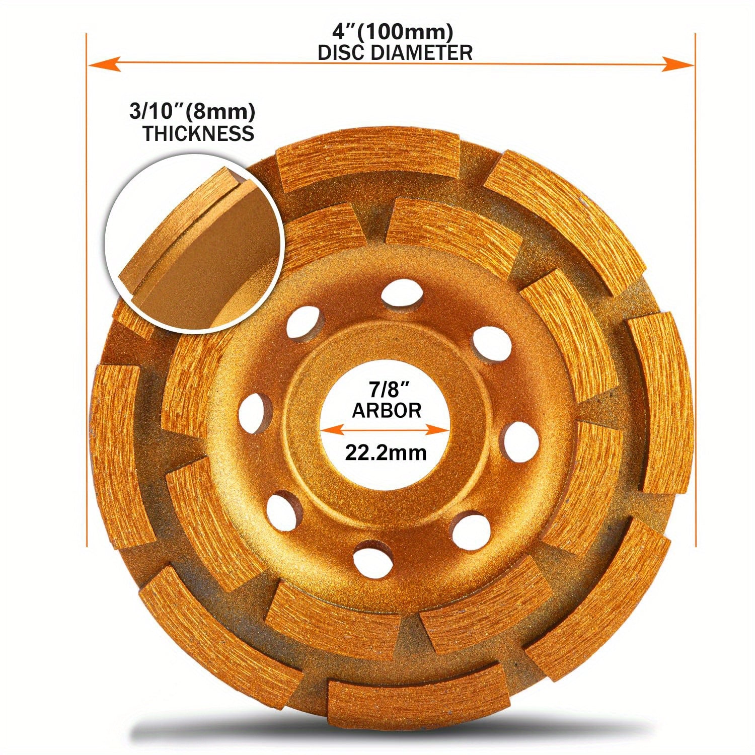 Diamond Concrete Grinding Wheel 4 1 2 inch for Polishing Stone Concrete Surface