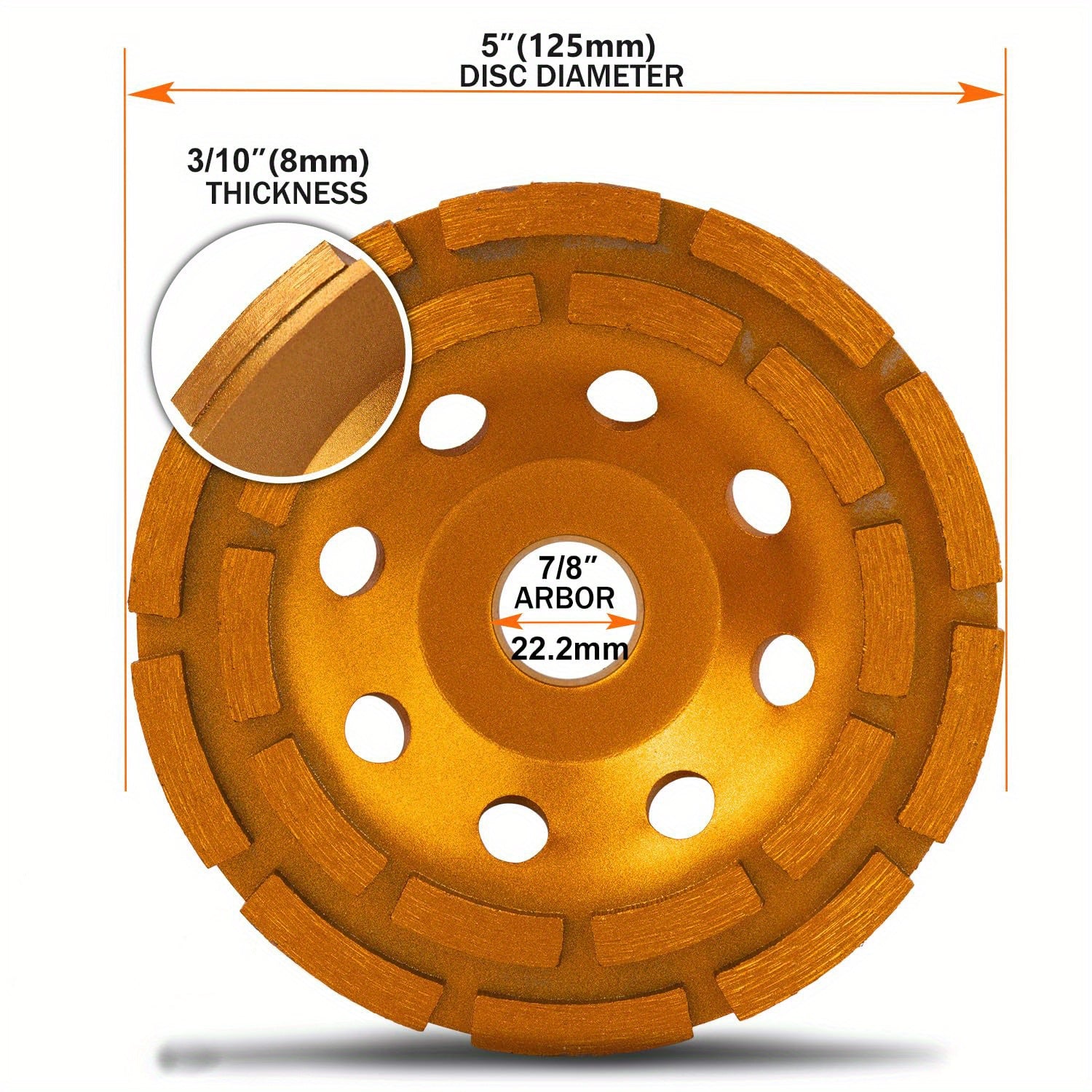 Diamond Concrete Grinding Wheel 4 1 2 inch for Polishing Stone Concrete Surface
