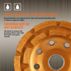 Diamond Concrete Grinding Wheel 4 1 2 inch for Polishing Stone Concrete Surface