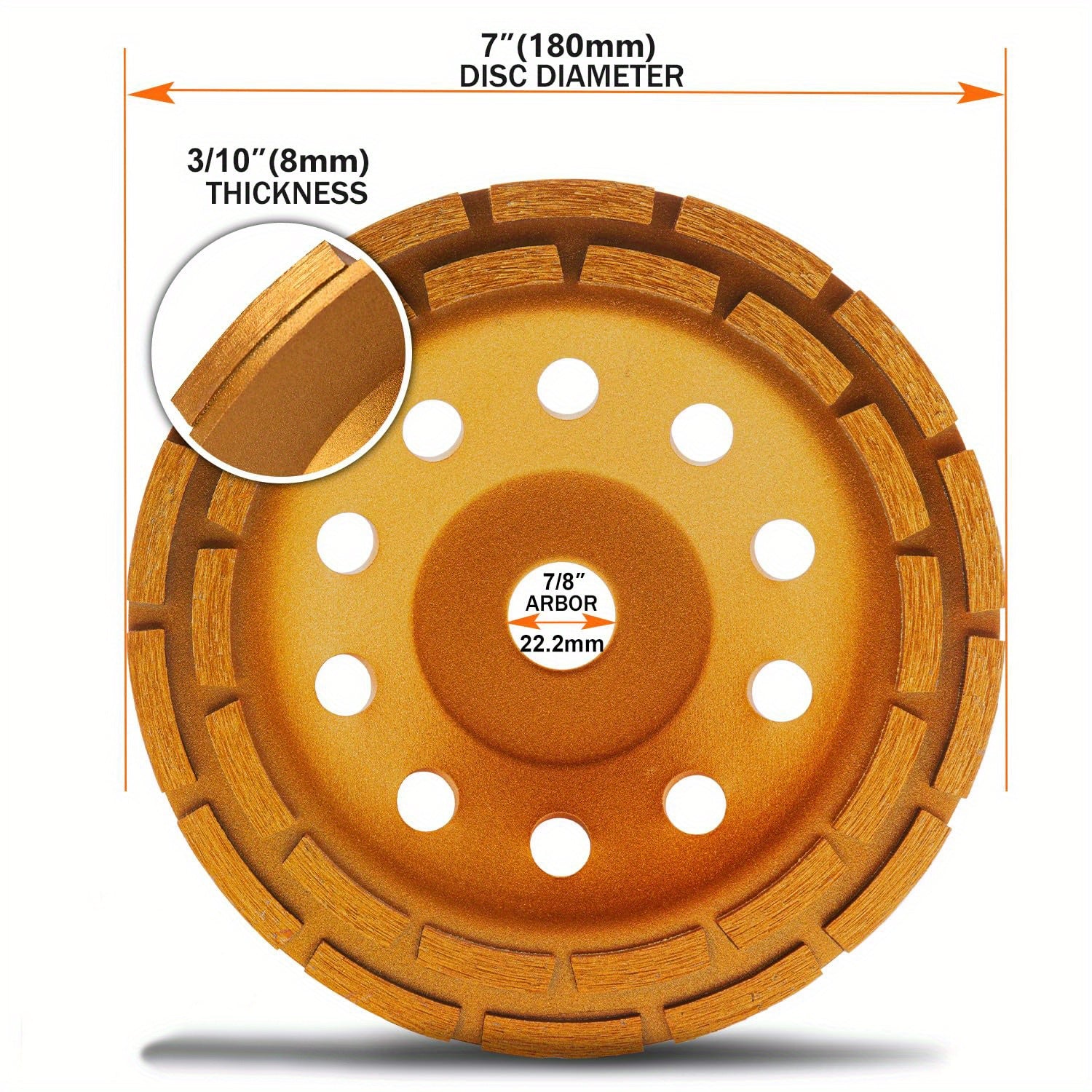 Diamond Concrete Grinding Wheel 4 1 2 inch for Polishing Stone Concrete Surface