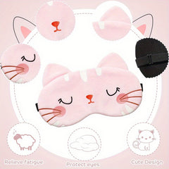 Cartoon Printed Eye Mask for Sleeping Lightweight Blackout Blindfold