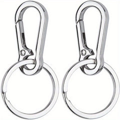 2pcs Metal Keychain Key Holder Zinc Alloy Keyring Buckle