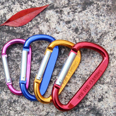 9pcs Carabiner Keychains D Ring Clasp Spring Hook Clip Buckle