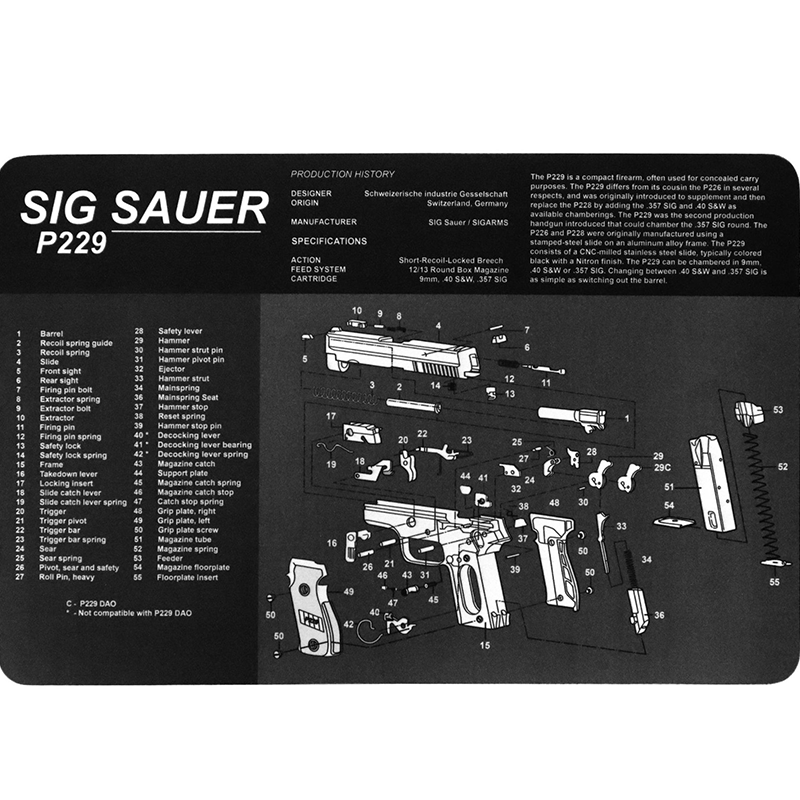 Heavy Duty Rubber Mat w/ Diagrams Mouse Pad