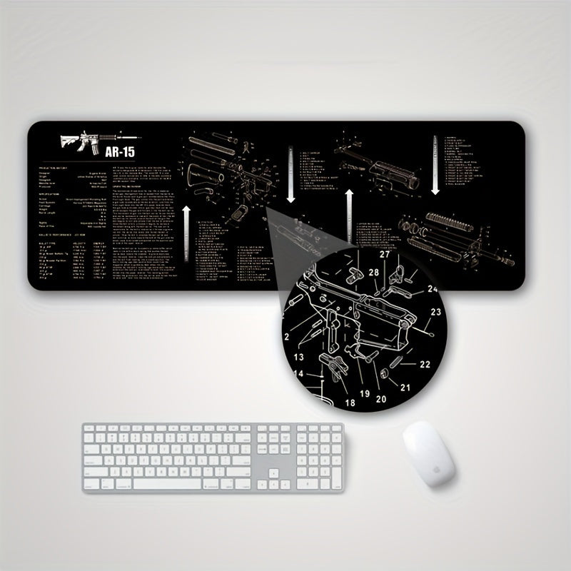 Heavy Duty Rubber Mat w/ Diagrams Mouse Pad