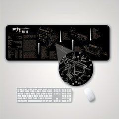 Heavy Duty Rubber Mat w/ Diagrams Mouse Pad