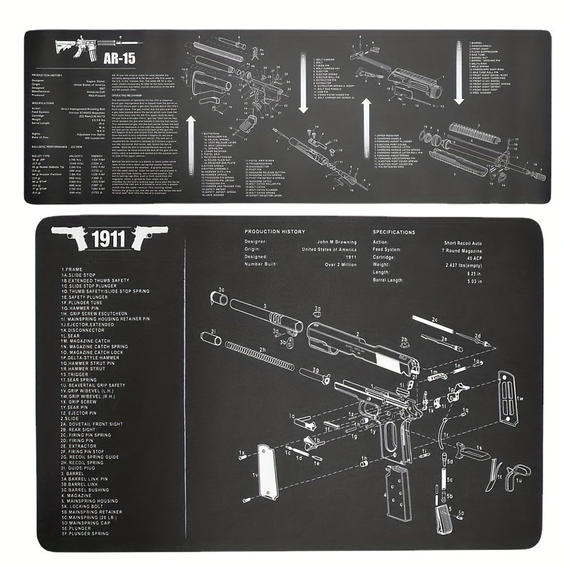 Heavy Duty Rubber Mat w/ Diagrams Mouse Pad