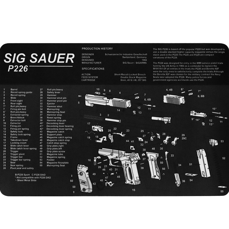 Heavy Duty Rubber Mat w/ Diagrams Mouse Pad