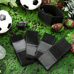 2pcs Football Leg Protector Fixed Belt Adjustable Shin Guard Non slip Ankle Belt