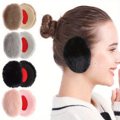 2pcs Fleece Ear Muffs Windproof Ear Warmer
