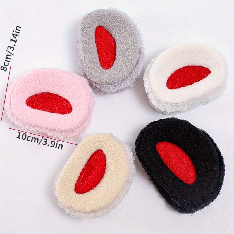 2pcs Fleece Ear Muffs Windproof Ear Warmer