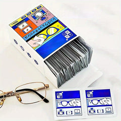 100-200pcs Glasses Wipes Disposable Eyewear Cloth For Cleaning