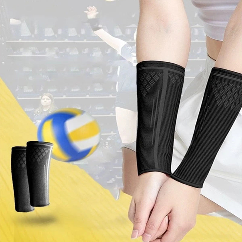 1pair Volleyball Arm Sleeves For Students Elastic Wristband Elbow Pads