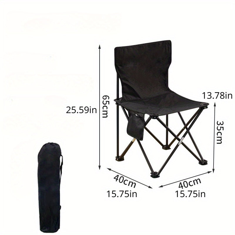 Portable Folding Chair for Camping Outdoor Fishing with Storage Bag