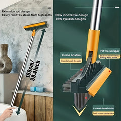 Long Handle Adjustable Cleaning Brush with Squeegee