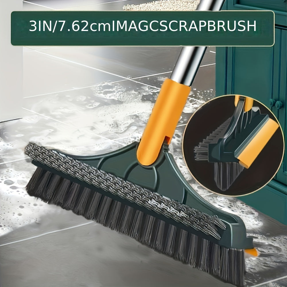 Long Handle Adjustable Cleaning Brush with Squeegee