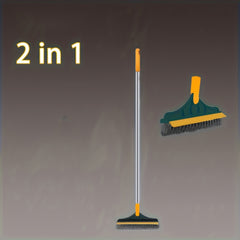 Long Handle Adjustable Cleaning Brush with Squeegee