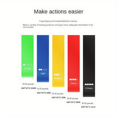 5pcs TPE Elastic Yoga Resistance Band Fitness Stretching Tension Band