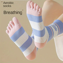 Professional Non-slip Yoga Socks Five Toe Compression Knee High Socks