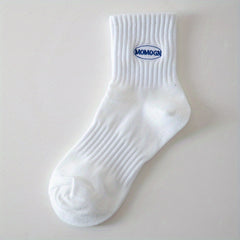 Men's Cotton Deodorant Sports Socks Embroidered Long Tube