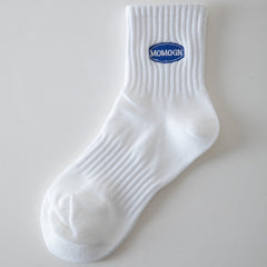 Men's Cotton Deodorant Sports Socks Embroidered Long Tube