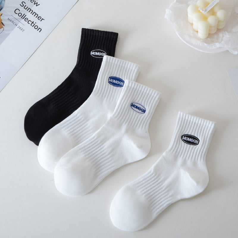 Men's Cotton Deodorant Sports Socks Embroidered Long Tube