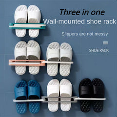 Toilet Slipper Rack Wall mounted Bathroom Foldable Towel Rack