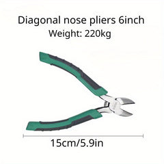 1pc Fishing Crimping Pliers Wire Pliers Diagonal Nose Pliers Needle Nose Pliers