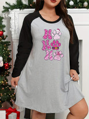 Xmas Lounge Dress Women's Plus Size