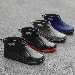 Wear Resistant Waterproof Non Slip Flat Rain Boots PVC Garden Water Shoes
