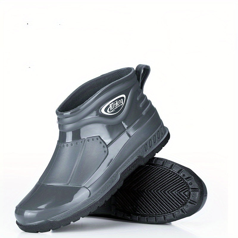 Wear Resistant Waterproof Non Slip Flat Rain Boots PVC Garden Water Shoes