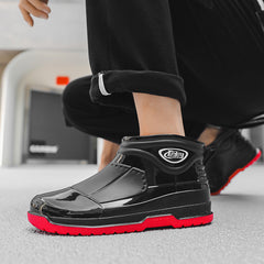 Wear Resistant Waterproof Non Slip Flat Rain Boots PVC Garden Water Shoes