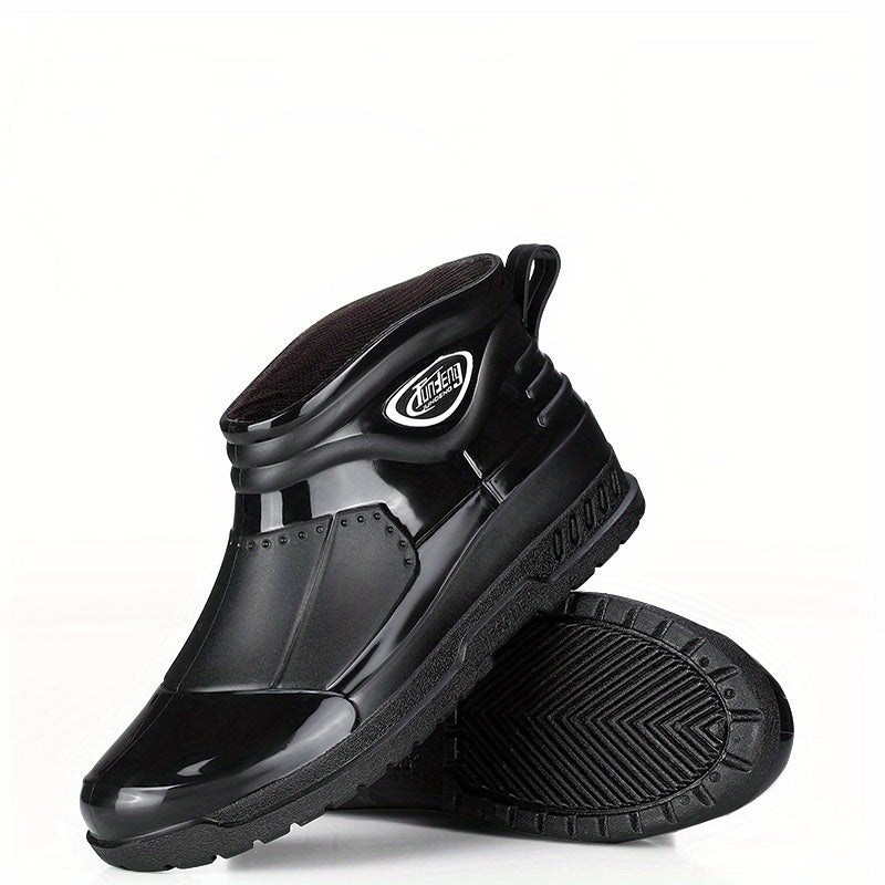 Wear Resistant Waterproof Non Slip Flat Rain Boots PVC Garden Water Shoes