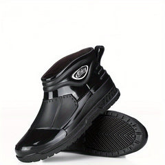 Wear Resistant Waterproof Non Slip Flat Rain Boots PVC Garden Water Shoes