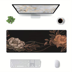Lines And Flowers Large Mouse Pad For Desk Big Gaming Mouse Pad