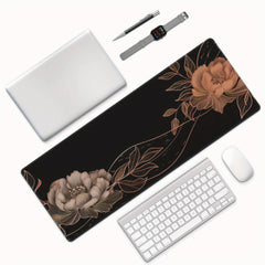 Lines And Flowers Large Mouse Pad For Desk Big Gaming Mouse Pad
