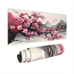Cherry Blossom Ink Painting Large Mouse Pad For Desk
