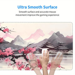 Cherry Blossom Ink Painting Large Mouse Pad For Desk