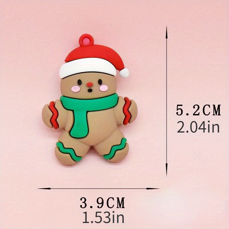 Cute Christmas Keychain Pendant Snowman Tree DIY Keychain