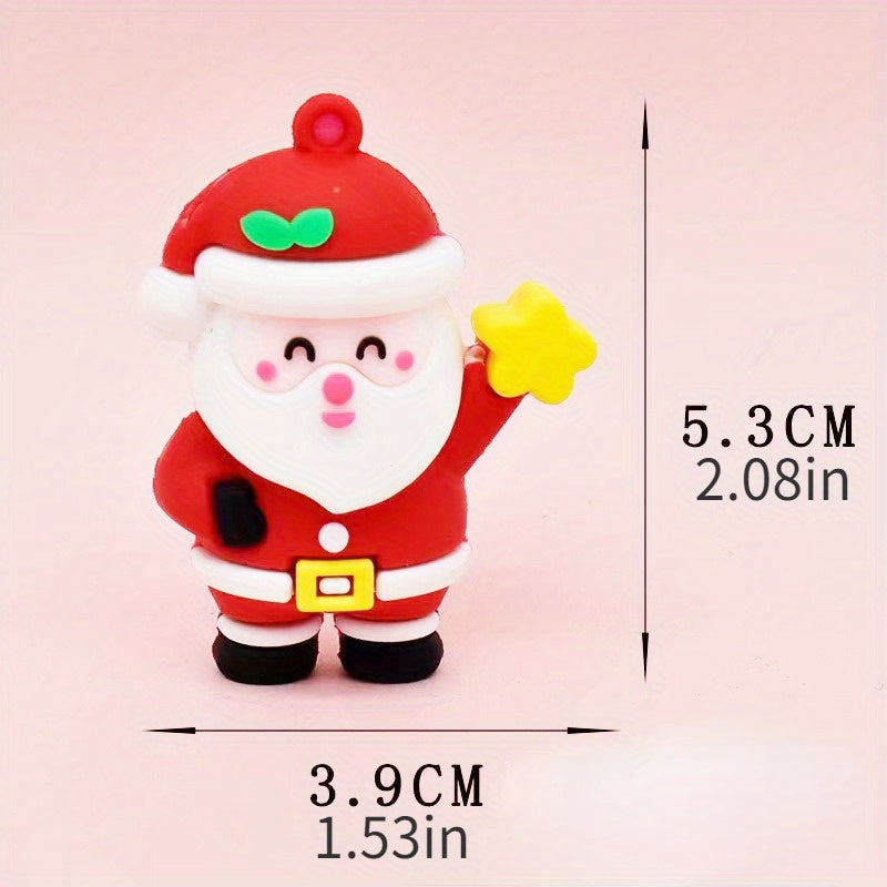 Cute Christmas Keychain Pendant Snowman Tree DIY Keychain
