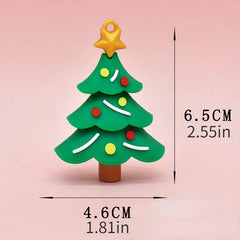 Cute Christmas Keychain Pendant Snowman Tree DIY Keychain