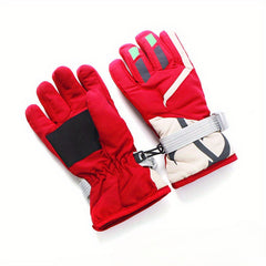 Youth Skiing Gloves, Windproof & Waterproof Winter Gloves for Outdoor Activities