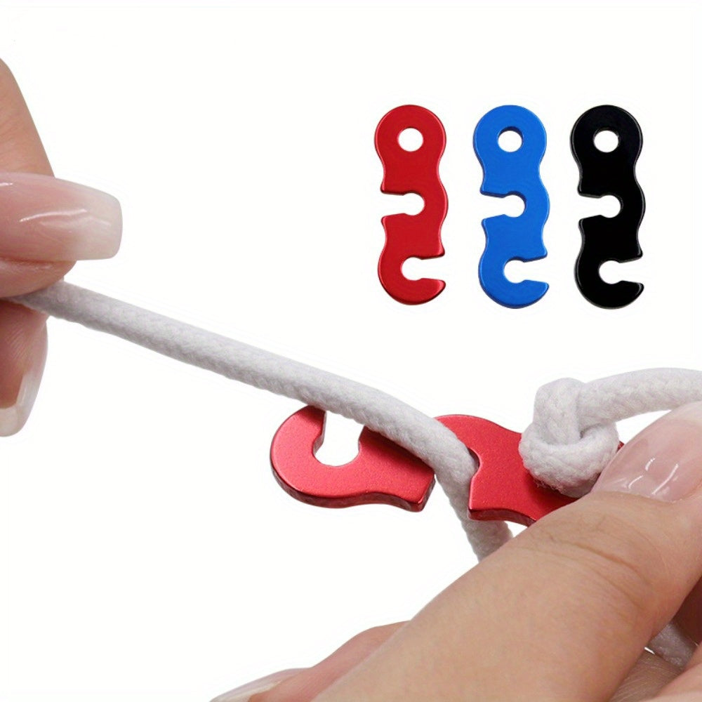 6pcs Aluminum Windproof Rope Adjustment Buckles Camping Tent Accessories