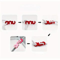 6pcs Aluminum Windproof Rope Adjustment Buckles Camping Tent Accessories