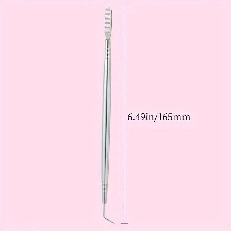 Stainless Steel Lash Lift Perm Tool with Comb - Eyelash Eyebrow Perming Tinting