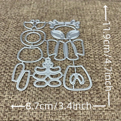 Metal Cutting Dies Stencils Scrapbook Train Christmas Dwarf