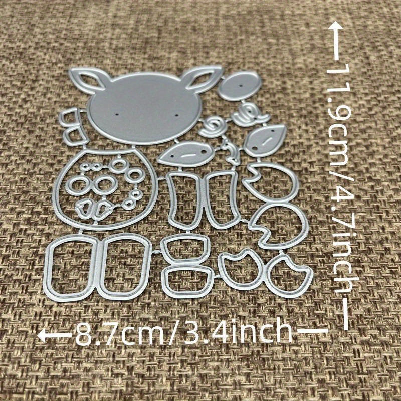 Metal Cutting Dies Stencils Scrapbook Train Christmas Dwarf