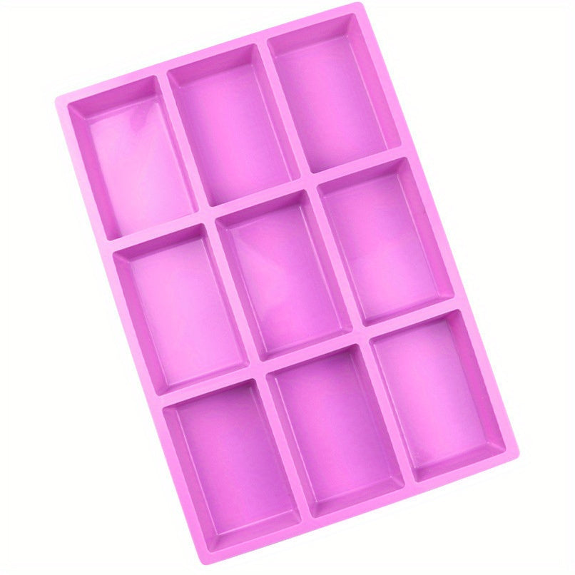 1pc 3D High Temp Cake Mold 9 Compartments Bread Fondant Baking Pan Silicone Mol