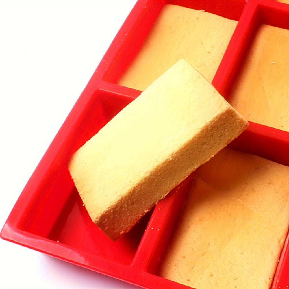 1pc 3D High Temp Cake Mold 9 Compartments Bread Fondant Baking Pan Silicone Mol