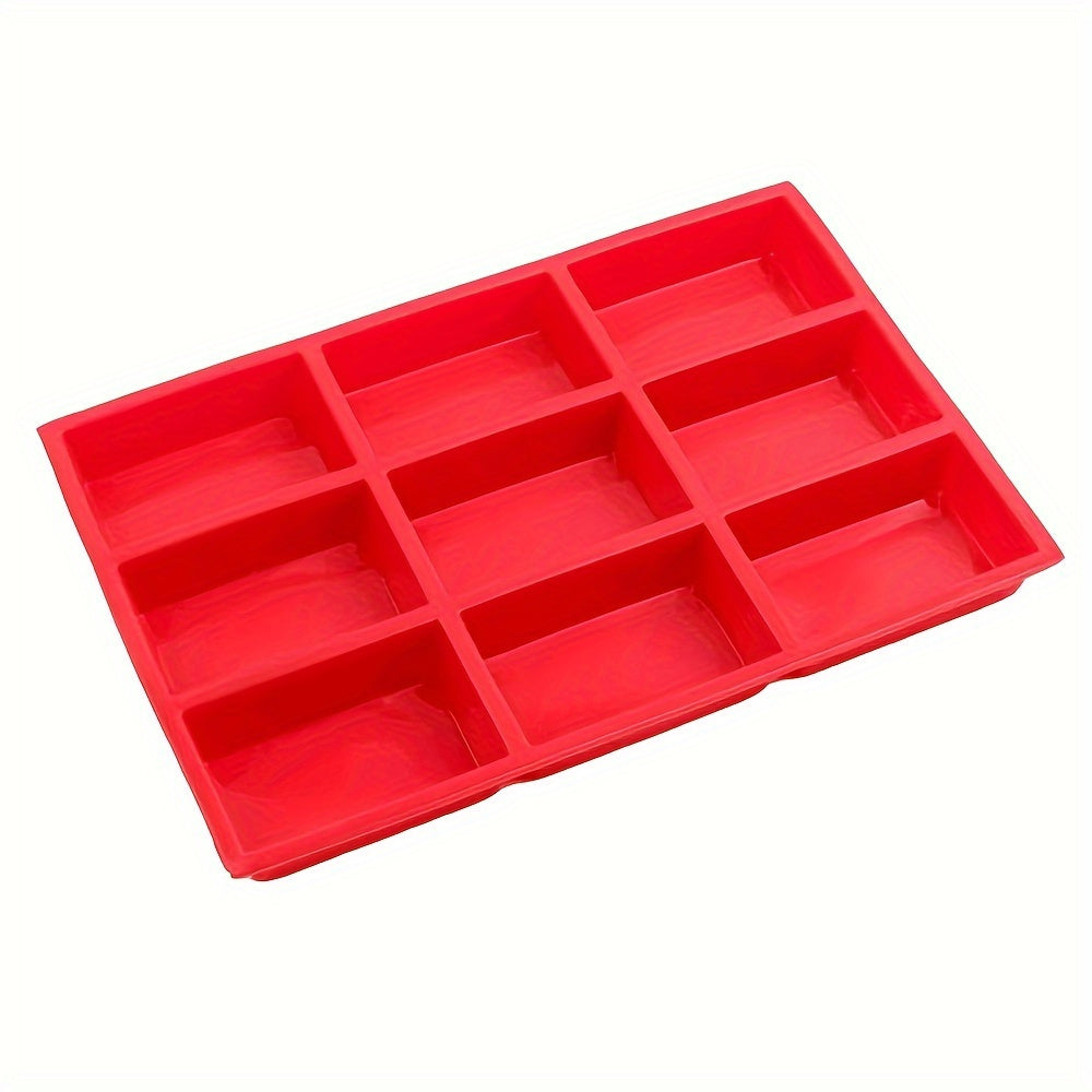 1pc 3D High Temp Cake Mold 9 Compartments Bread Fondant Baking Pan Silicone Mol